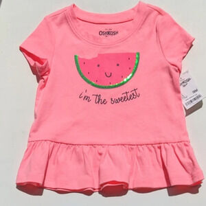 Toddler Oshkosh Short Sleeves Pink Top